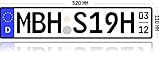 saison kennzeichen reservieren  MBH-Shop Saisonkennzeichen KFZ Kennzeichen Autokennzeichen Nummernschild PKW Kennzeichen Fahrradträger Anhänger reflektierend individualisierbar