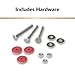 Korky 481BP Universal Toilet Tank To Bowl Gasket & Hardware Kit - Fits Most 3-Inch, 2-Piece Toilet Tanks - Made in USA , Red , Large (3