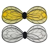 Genérico Alas de abejas para cosplay, accesorios para disfraz, alas de abejas, accesorios para cosplay, para fi-estas, mascaradas, carnavales, fi-estas temáticas, noches familiares y presentaciones.