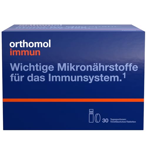 Orthomol Immun - Mikronährstoffe zur Unterstützung des Immunsystems - mit Vitamin C, Vitamin D und Zink - Trinkampullen/Tabletten, 30.0 St. Tagesportionen