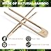 FCSTYODO Bamboo Toaster Tongs & Toast Tongs for Cooking - 8.6