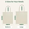 Carbrea 12 Pack Canvas Tote Bag - Lightweight Thin Tote Bags Bulk Blank Shopping Reusable Grocery Bags for DIY Gift Sublimation Activity - Beige
