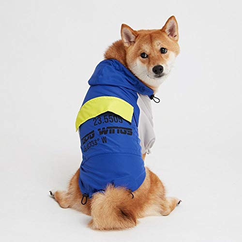 Corta-Vento para Cachorro, Dog Wings, Windbreaker Pocket, Azul, M