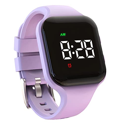 e-vibra Waterproof Vibrating Alarm Watch Rechargeable 15 Alarm Reminder Wristband Potty Training Watch with Lock Screen (Purple) by e-vibra - Used condition - US$15.46