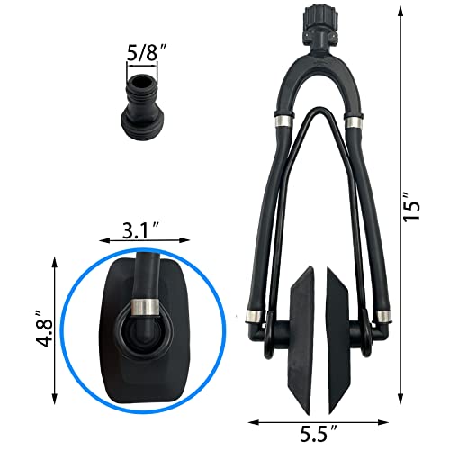 ISURE MARINE Universal Rectangular Dual Water Feed Outboard Motor Water Flusher Boat Ear Muff Engine Flusher for Marine Boat - Image 3