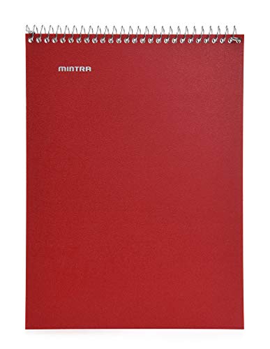 Mintra Office Top Bound Durable Spiral Notebooks (Arctic Ice, Chili Oil, Green Olive, College Ruled 3Pk) #TOP3