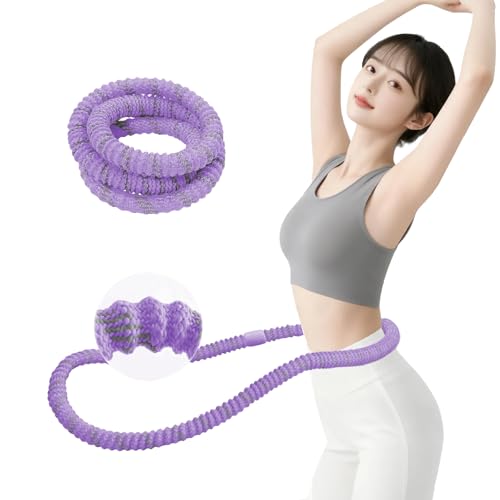 YOGAGA【2025新型改良】第3世代 ソフトフラフープ ダイエット用 1.25kg 人気,一体型 腰に優しい 静音設計 肌を挟まない 柔らかいスプリング 折りたたみ式 ポータブル 油っぽくなく 水洗い可能 フラフープダイエット 大人用 痩せるフラフープ