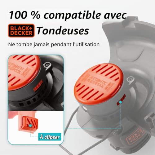 4 Couvercles de bobine et ressorts, capuchon de bobine pour BLACK+DECKER AFS (RC100P) – vue 6