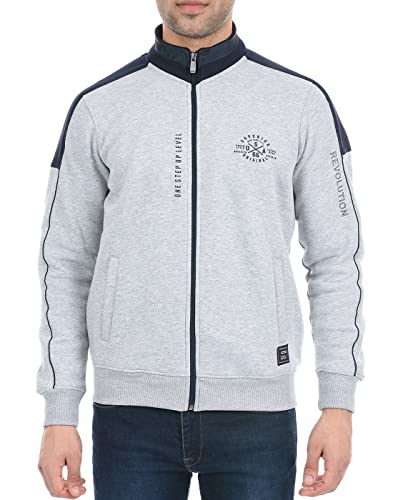 Image of CLOAK & DECKER by Monte Carlo Men Printed Grey Sweatshirt