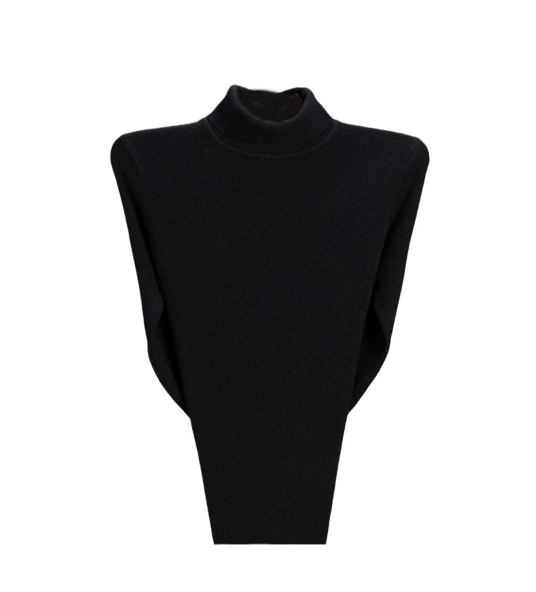 Hamthuit Uomini Cashmere Cotone Misto Dolcevita Uomo Maglione Autunno Inverno Uomini Maglione Caldo, Nero , XL