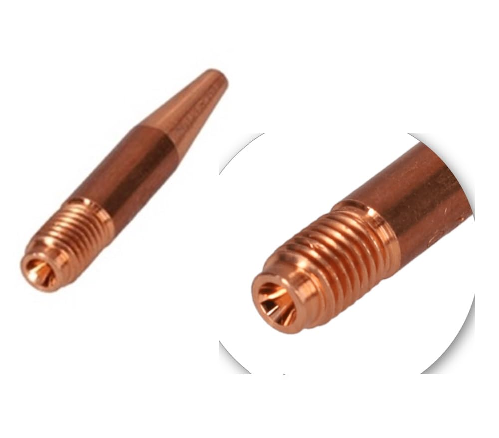 Puntas de contacto de soldadura Mig 14T45 de 0.45 pulgadas cónicas para Tweco, Lincoln 200-400 PK de 25
