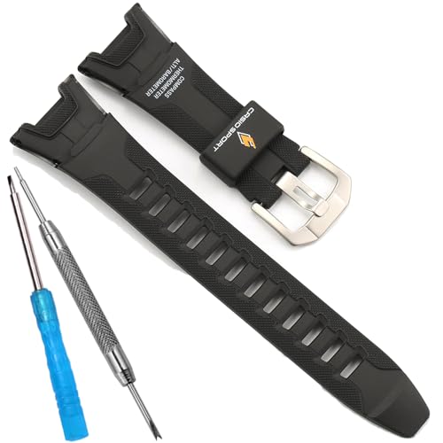 �����o���h �J�V�I Pro Trek PRG-110C PRG-110Y PRW-1300 PRW-1300Y PAW-1300 �����Y�E�H�b�`�X�g���b�v�u���X���b�g(�u���b�N�X�g���b�v�X�`�[���o�b�N��)