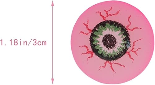 Miniatura 2 de VICASKY 80 globos oculares falsos que brillan en la oscuridad, bolas hinchables, bolas hinchables, manualidades de pesebre, bolas hinchables para