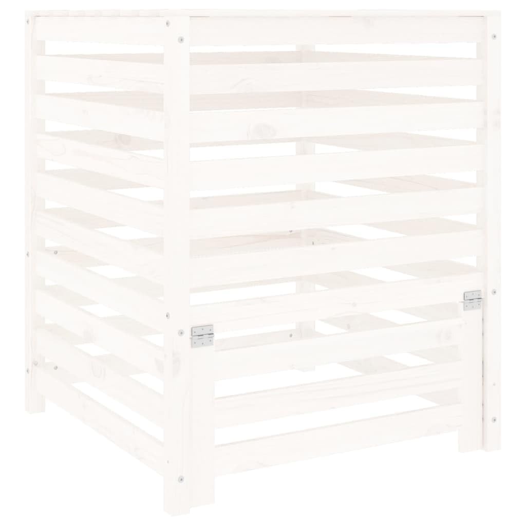 Générique Composteur Blanc 82,5x82,5x99,5 cm Bois Massif de pin,Maison & Jardin, Pelouses & Jardins, Jardinage, Compostage, Composteurs, Blanc (Poids 20KG)