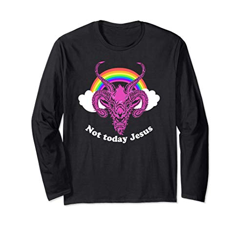 "Not Today Jesus" Goth/Grunge Clothing Hail Satan Manche Longue