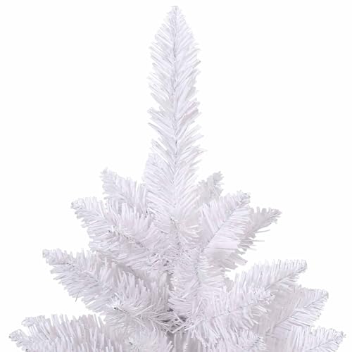 Árbol de Navidad artificial blanco de PVC con 300 luces LED y soporte estable 6