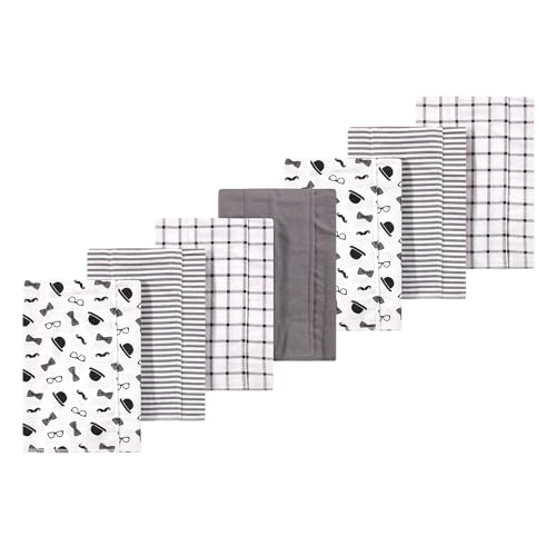 Image of Luvable Friends Little Treasure Flannel Burp Cloths 7pk, Dapper Lad