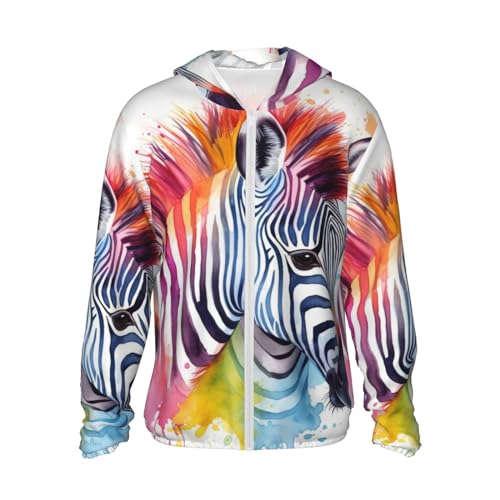 Veste anti-UV motif zèbre avec fermeture éclair intégrale pour protéger votre peau