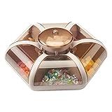 adfafw Luftdichte Lebensmittel-Aufbewahrungsbehälter, Doppelstöckige Snack-Box, abnehmbare Fächer, Süßigkeitenschale, Familien-Snacks, Partitions-Manager-Box, Party, Hochzeit, Süßigkeiten-Tablett