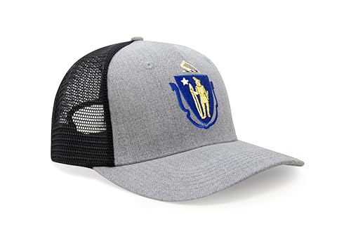 Image of International Tie State Hat for Men and Women, Adjustable Snapback Trucker Baseball Cap with Embroidered Patch