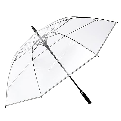G4Free 62 inch Clear Golf Umbrella - Transparent Auto Open Large Windproof