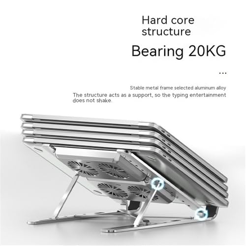Support pour ordinateur portable pliable idéal pour le télétravail avec ventilateurs - 2