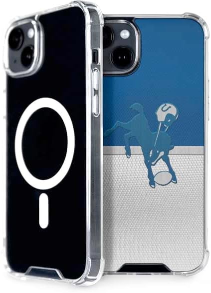Skinit Phone Case Compatible with MagSafe iPhone 15 Plus - Officially Licensed NFL Indianapolis Colts Vintage Design