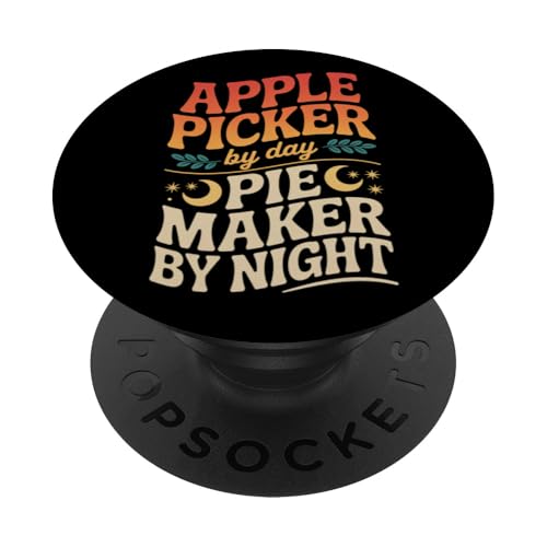 Cueillette de pommes par Day Pie Maker by Night Apple Picking PopSockets PopGrip Adhésif