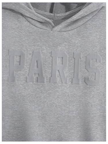 SweatyRocks Boy's Letter Embossed Hoodie Long Sleeve Drop Shoulder Hooded Sweatshirt3