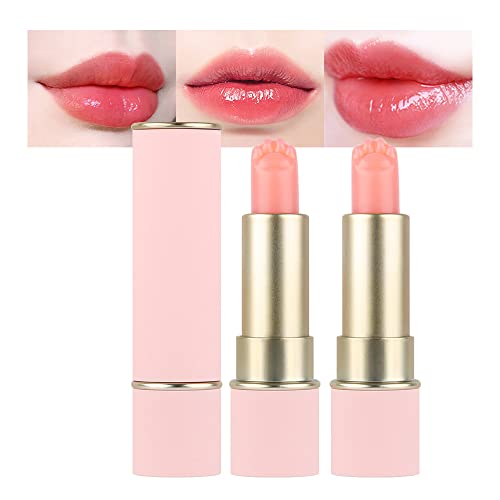 Bingbrush 2 Pcs Cat's Paw Color Changing Lipstick &Lip Balm, Long Lasting Labiales Lip Gloss Tinted Magic Lip Stain Makeup Moisturize Lipstick Set For Women #TOP12