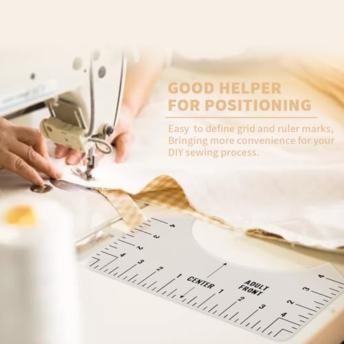 10 Guías de Regla de Camiseta,Kucheed Guía de Regla de Camiseta para Vinilo y Sublimación,Juego de Herramientas de Alineación de Camiseta para Hacer un Diseño de Centro,Adultos,Jóvenes,Niños,Pequeños