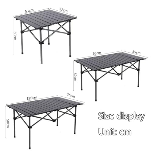 Table de camping pliante de 95 cm kaki portable et légère