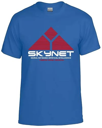 Image of Skynet Cyberdyne Systems Inspired by Terminator Cotton T-Shirt Top Tee(Royal Blue, XL)