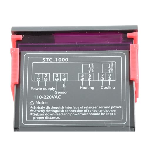 STC-1000 All-Purpose Digital Temperature Controller, Cooling and Heating Thermostat with NTC Sensor for Homebrewing Brew Fermenter Fridge Incubator Greenhouse(AC110~220V), Thermostat by Marhynchus - Image 4