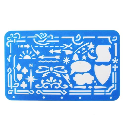 Artist's Best Plastic Artistic Template | Variety of Shapes & Designs | 10" x 16" (25.4 x 40.6 cm) | Creative Tool for Flyers & Cards | Fun for All Ages | Ideal for Rainy Day Activities