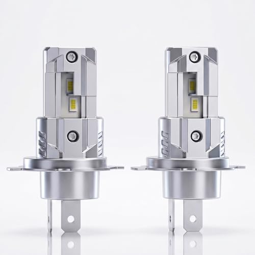 LTONXEN Bombillas LED H4, 50W 16000LM 6500K Luz Blanca Coche Lampara,12V Coche y Moto Plug & Play para Faros de Universales Kits.