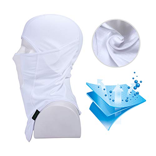 Balaclava - Sun Protection Mask Windproof, Dust & Breathable Summer Full Face Cover for Cycling, Hiking, Motorcycle (White)
