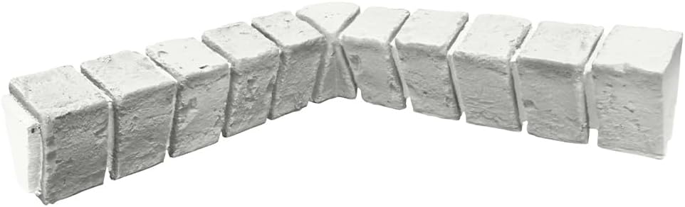 GenStone Faux Brick Inside Corner Ledger 16" x 3" x 3.75" in White for Do It Yourself Friendly Home Improvement Projects