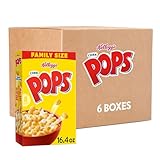Kellogg's Corn Pops Breakfast Cereal, Kids Cereal, Family Breakfast, Family Size, Original (6 Boxes)