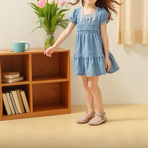 Toddler Girls Closed-Toe Retro Handcrafted Boho-Chic Sandals Toddler Dress Shoes4