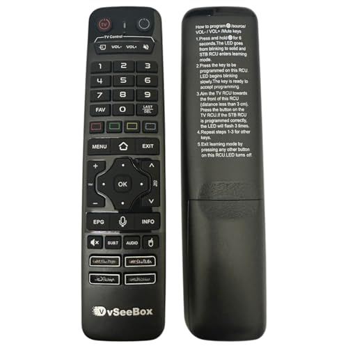 Replacement Voice Remote for VSeeBox V6 Max with Backlit Keys