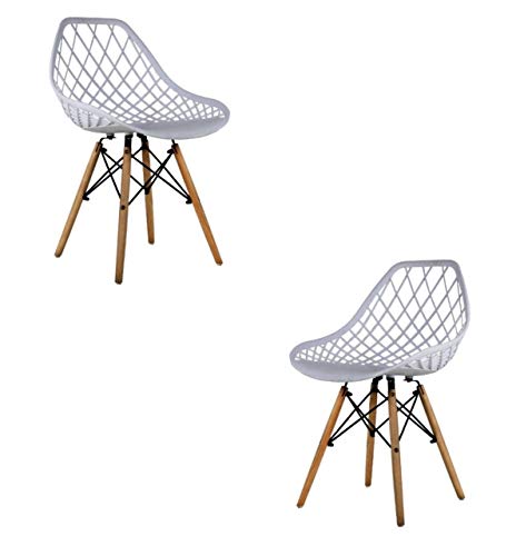 La Mejor Recopilación de Silla Eames Con Brazos que puedes comprar esta semana. 41 MUNDO IN MUEBLES Set 2 Sillas Eames Vento para Comedor, Sillas Estilo Eames, Silla Home Office y Muebles para Sala, Silla de Comedor de Estilo Moderno premontadas (Blanco)