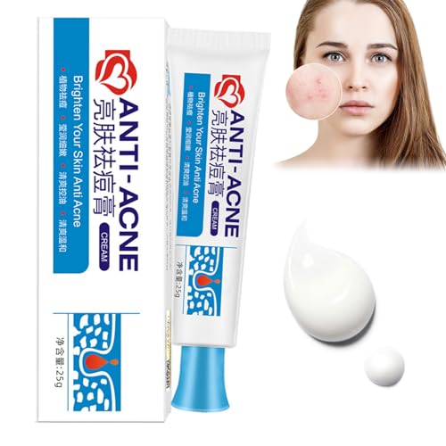 Creme Anti Age, Crema Limpiadora de Acné para Hombre, Crema para Aclarar El Acné para Adolescentes y Adultos, Suave, Ampliamente Aplicable a Varios Tipos Piel, Crema Facial Antiespinillas, 25g