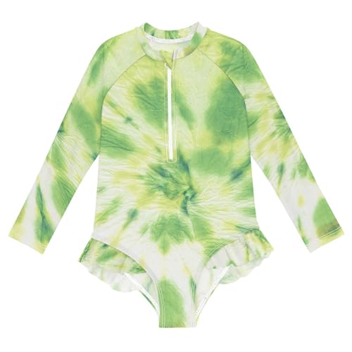 Aflyko Girls' Rash Guard Swimsuit One-Piece Swimwear UPF 50+
