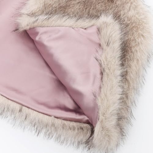 Amazhiyu Women's Faux Fur Crop Open Front Vest Coats Sleeveless Jackets Winter4