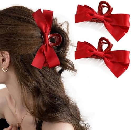 Original Vintage Red Bow Hair Clip A sweet... - Depop