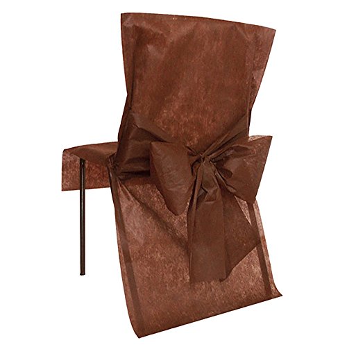 Santex 2931 Housse de Chaise avec Noeud Chocolat