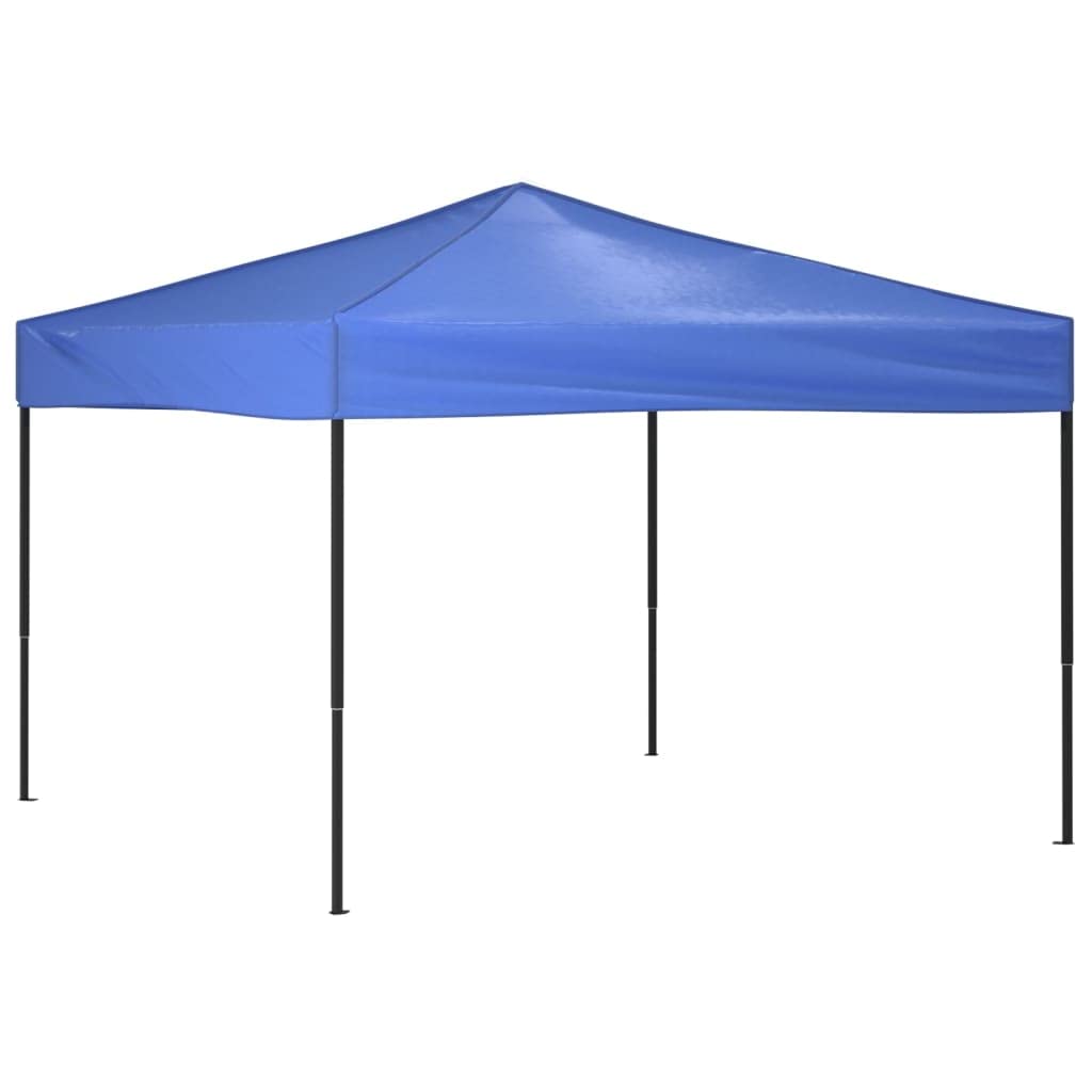 Carpa plegable de 3 x 3 m azul con estructura de acero para jardin y camping