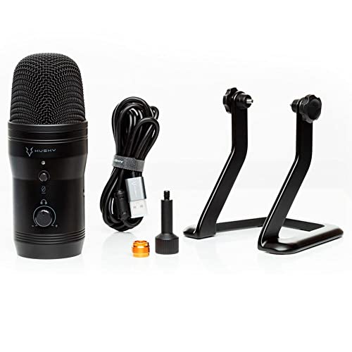 Microfone Condensador Gamer ASMR Podcast Husky Avalanche Black USB Fifine K690 p/Podcasts