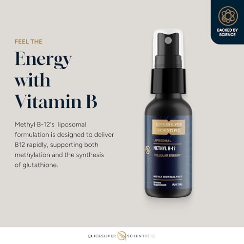 Quicksilver Scientific Methyl B12-1000mcg Vitamin B12 as Methylcobalamin - with Nano Technology for Superior Absorption - Supportive Energy Supplement (30ml / 90 Servings) - Thumbnail 3